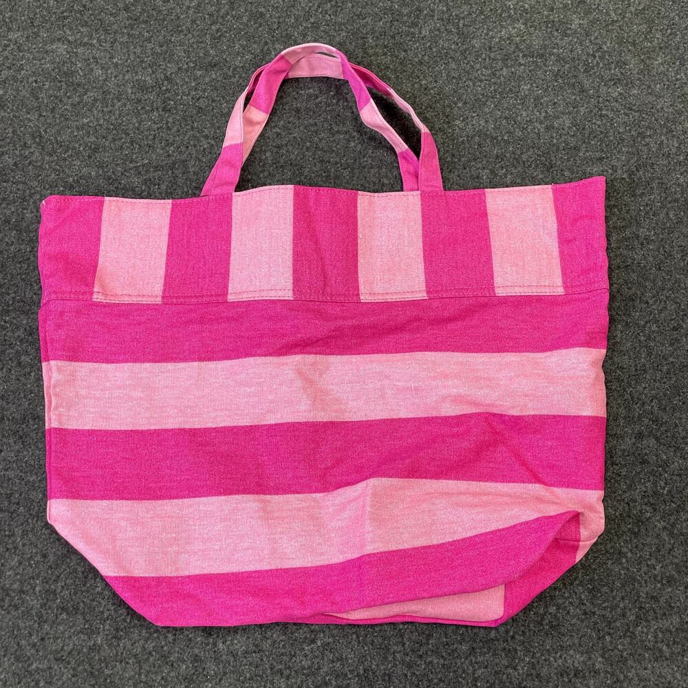 NWT Victoria's Secret  Shades of Pink Stripes Canvas Tote Bag - Picture 2 of 13